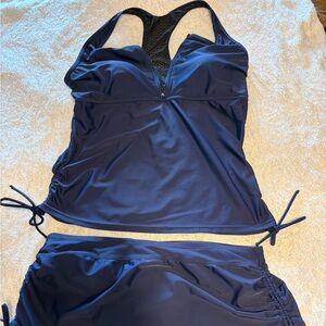 Navy Two-Piece Tankini Swim Set